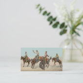 Western Wild West Cowboys Bucking Horses Visitenkarte (Stehend Vorderseite)