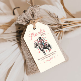Western Wild West Cowgirl Geburtstag Vielen Dank Geschenkanhänger