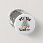 Western Wildblume Button (Vorne & Hinten)
