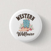 Western Wildblume Button (Vorderseite)