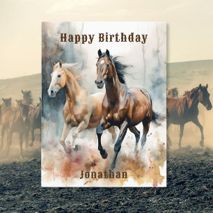 Western Wildes Pferd Postkarte