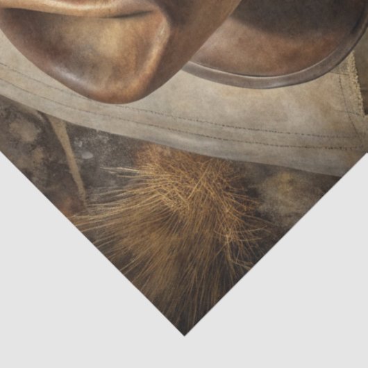 Western-Wildwest-Cowboyhütte Seidenpapier (Detail)