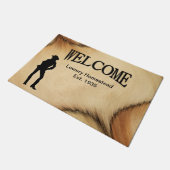 Western Willkommen beim Heimweg Est Date Fußmatte (Schrägansicht)