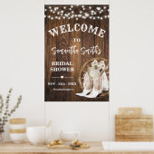 Western Willkommen Cowgirl Boots Hat Brautparty Poster (Küche)