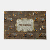 Western willkommen Rodeo Veranstaltungen auf braun Fußmatte (Vorderseite)