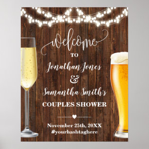 Western Willkommens-Blasen & -Biere Paarschau Poster