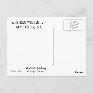 Western Windmill Postkarte