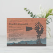 Western-Windmühlen-Brautparty-Einladungen Einladung (Stehend Vorderseite)