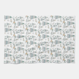 Western Winter Wood Fox Muster Geschirrtuch