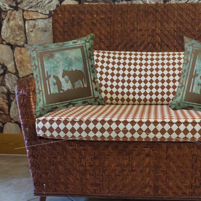 Western Wohngestaltung Cowboy Gebet Kissen (Von Creator hochgeladen)