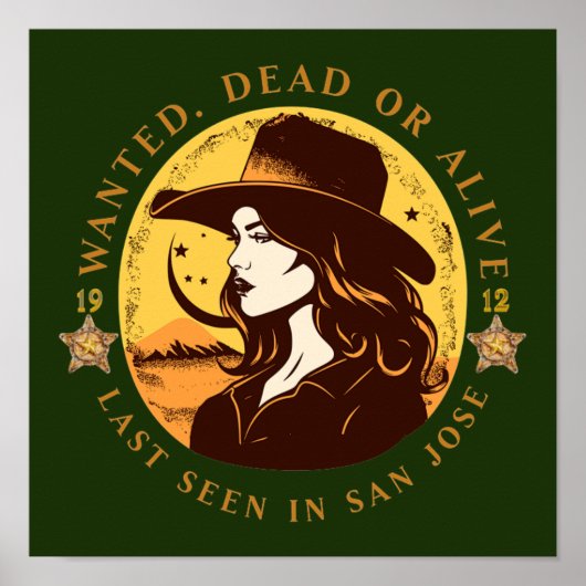 Western Wollte Cowgirl Poster (Vorne)