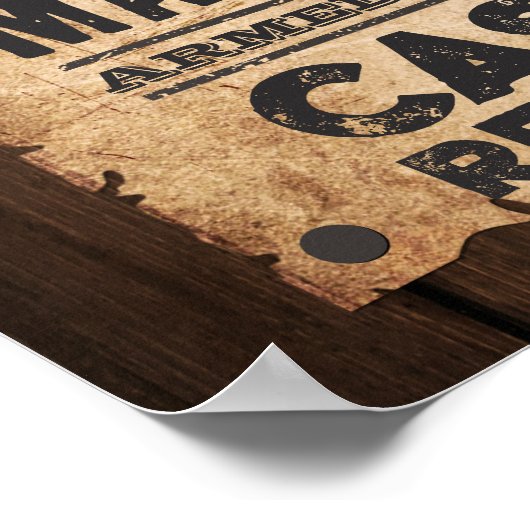 Western Wollte Outlaw Willkommenspender Poster (Ecke)