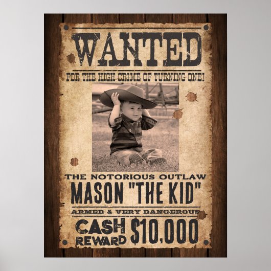 Western Wollte Outlaw Willkommenspender Poster (Vorne)