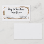 Western wollte Zeichen-Art-Geschäfts-Karten Visitenkarte (Vorne/Hinten)