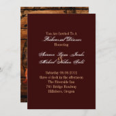 Western Wood Hufeisen Hochzeitsessen Probe Einladung (Vorne/Hinten)