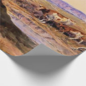 Western "Work Over" Art von Charles M Russell Geschenkpapier (Ecke)