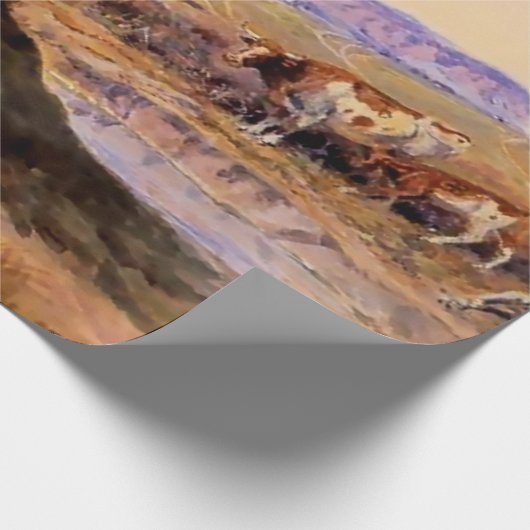 Western "Work Over" Art von Charles M Russell Geschenkpapier (Ecke)