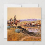 Western "Work Over" Art von Charles M Russell Magneteinladung (Vorderseite)