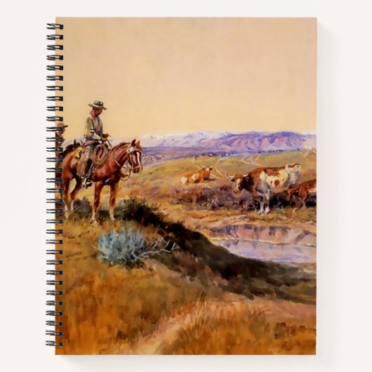 Western "Work Over" Art von Charles M Russell Notizblock (Vorderseite)