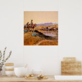Western "Work Over" Art von Charles M Russell Poster (Küche)