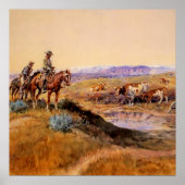 Western "Work Over" Art von Charles M Russell Poster (Vorne)