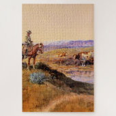 Western "Work Over" Art von Charles M Russell Puzzle (Vertikal)