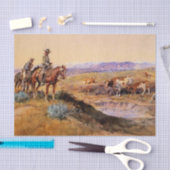 Western "Work Over" Art von Charles M Russell Seidenpapier (Handwerk)