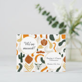 Western, Wüste, Cowboy-Boho, Adresswechsel Ankündigungspostkarte (Stehend Vorderseite)