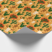 Western Wüstenbrille Kaktus Schlangen Rustikales M Geschenkpapier (Ecke)