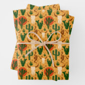 Western Wüstenbrille Kaktus Schlangen Rustikales M Geschenkpapier Set (Beispiel)