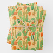 Western Wüstenkuchen Blumenmuster Geschenkpapier Set (Beispiel)