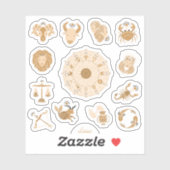 Western Zodiac-Zeichen Aufkleber (Blatt)