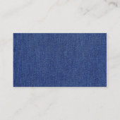 Westernart dunkelblaue Denim-Geschäfts-Karten Visitenkarte (Rückseite)