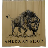 Westernart Duschvorhang amerikanischen Bisons (Vorderseite)