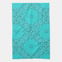 Westernbandana-Schal-Druck lt-Turquoise Paisley