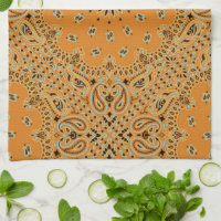 Westernbandana-Schal-Druck TANs Brown Paisley
