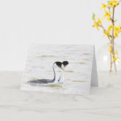 WesternGrebeumwerbung Karte (Gelbe Blume)