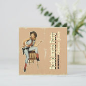 Westernland-Cowboy-Junggeselinnen-Abschied Einladung (Stehend Vorderseite)