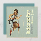 Westernland-Cowboy-Junggeselinnen-Abschied Einladung (Vorne/Hinten)