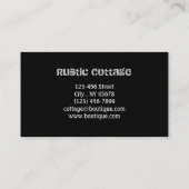 Westernland-Klotzkabine des ländlichen Graslandes Visitenkarte (Rückseite)