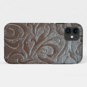 Westernland-Ledermuster des Cowboys braunes Case-Mate iPhone Hülle (Rückseite (Horizontal))