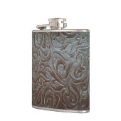 Westernland-Ledermuster des Cowboys braunes Flachmann (Links)