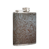 Westernland-Ledermuster des Cowboys braunes Flachmann (Rechts)