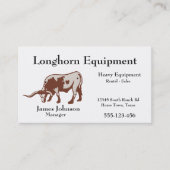 Westernlonghorn-Ochse-Geschäfts-Karten Visitenkarte (Vorderseite)