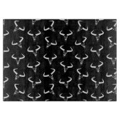 Westernlonghorn-Stier-Horn-Entwurfs-Wüsten-Schädel Schneidebrett (Vorderseite)