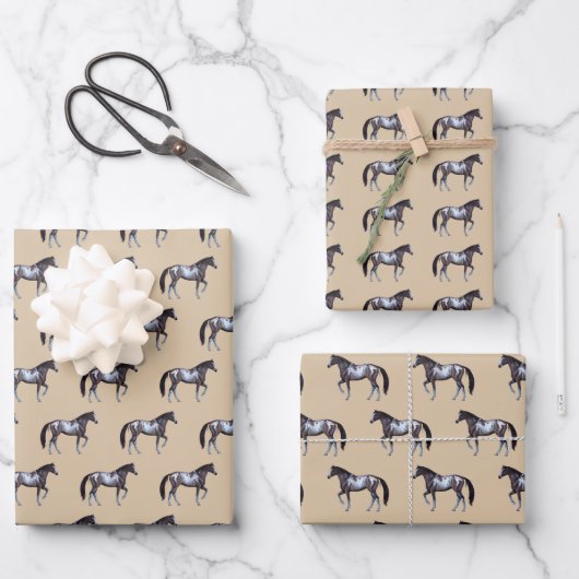 Westernpferd | Appaloosa Stute - Geschenkpapier Set (Vorderseite)
