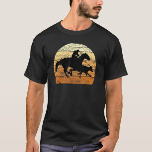 Westernpferd im Vintage-Stil für das Kalb-Roping T-Shirt