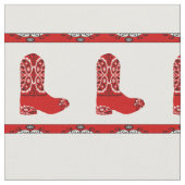 Westernrotes Bandana-Cowboystiefel-Gewebe Stoff (Nahaufnahme)