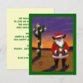 WESTERNsaguaro-WEIHNACHTSBAUM-PARTY EINLADUNG (Vorne/Hinten)