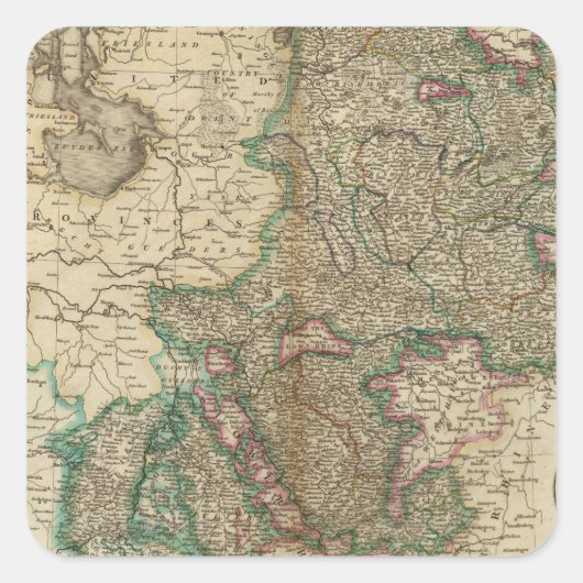 Westfalen Quadratischer Aufkleber (Vorderseite)